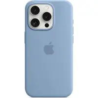 Apple Coque en silicone MagSafe iPhone 15 Pro - Winter Blue