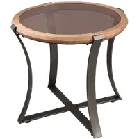 Ptmd Table basse Cami - 68x68x61 cm - Bois - Naturel