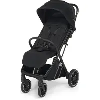 Foppapedretti Poussette Olimpic Compact – Noire – De 0 à 22 kg – Fermeture d'une seule main – Capote UPF 50+ (0 Mois - 4 Années)