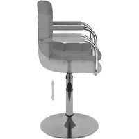 The Living Store Chaise de salle à manger tissu gris clair