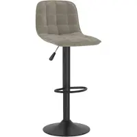 The Living Store Tabouret de bar en velours gris clair
