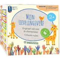 Feuchtmann Set de 6 tubes de peinture pour la peinture au doigt, 2 ans et plus, Basic, ,