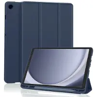 Techsuit - Flex Trifold (with Pencil Holder) - Samsung Galaxy Tab A9 - Dark Blue (Samsung Galaxy Tab A9), Étui pour tablette, Bleu