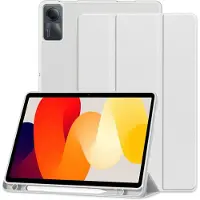 Techsuit - Flex Trifold (with Pencil Holder) - Xiaomi Redmi Pad SE 11 - Gray (Xiaomi Redmi Pad SE), Étui pour tablette, Gris