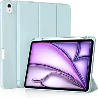 Techsuit - Flex Trifold (with Pencil Holder) - iPad Air 11 (2024) / Air 11 (2025) - Sky Blue (Apple iPad Air 11 2024, Apple iPad Air 11 2025), Étui pour tablette, Bleu