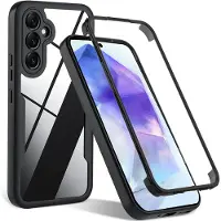 Techsuit - ColorVerse 360 Series + Screen Protector - Samsung Galaxy A55 5G - Black (Samsung Galaxy A55), Coque pour téléphone portable, Noir