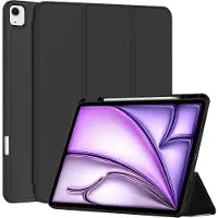 Techsuit - Flex Trifold (with Pencil Holder) - iPad Air 13 (2024) / Air 13 (2025) - Black (Apple iPad Air 13 2024, Apple iPad Air 13 2025), Étui pour tablette, Noir