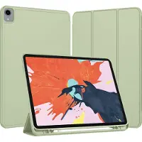 Techsuit - Flex Trifold (with Pencil Holder) - iPad Pro 12.9 (2018/2020/2021/2022) - Matcha Green (Apple iPad Pro 12.9 2021, Apple iPad Pro 12.9 2022), Étui pour tablette, Vert