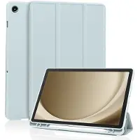 Techsuit - Flex Trifold (with Pencil Holder) - Samsung Galaxy Tab A9 Plus - Sky Blue (Samsung Galaxy Tab A9), Étui pour tablette, Bleu