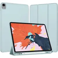 Techsuit - Flex Trifold (with Pencil Holder) - iPad Pro 12.9 (2018/2020/2021/2022) - Sky Blue (Apple iPad Pro 12.9 2021, Apple iPad Pro 12.9 2022), Étui pour tablette, Bleu