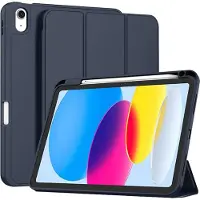 Techsuit - Flex Trifold (with Pencil Holder) - iPad 10 (2022) 10.9 / 11 (2025) - Dark Blue (Apple iPad Air 11 2025), Étui pour tablette, Bleu