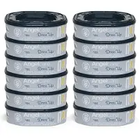 Angel Care 9700273600 Angelcare Refill Cassette For Diaper Bin Maialino White 12 Pieces
