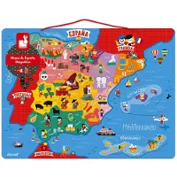 Janod Magnetic Spain Map Jouet éducatif Multicolore 5-99 ans Multicolore 5-99 ans