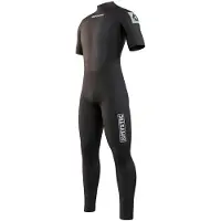 Mystic Shortarm 3/2 Mm Bzip Flatlock Short Sleeve Back Zip Neoprene Suit Noir XS Homme