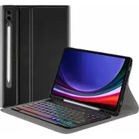 Techsuit Cozy Étui pour tablette avec clavier sans fil QWERTY et support pour crayon pour Samsung Galaxy Tab S9 Plus - Noir