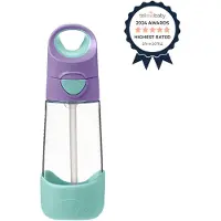 B.Box Bottle with Straw bouteille avec paille Lilac Pop 1 pcs