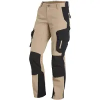 FHB Pantalon de travail femme "ALMA" beige, noir taille 36 (36)