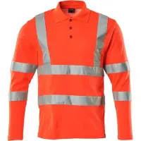 Mascot Safe Classic 18283 Long Sleeve Polo Orange 2XL
