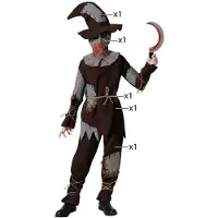 Atosa Scarecard Blood Children Costume Marron 10-12 Years Enfants