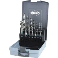 RUKO 245049RO Jeu de forets et tarauds rapides 14 pièces norme DIN 371 ou 376