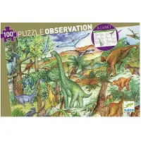 Djeco Puzzle Dinosaures 100 pcs + Livret