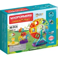 Magformers Carnival Plus 48 pièces Magnetic Building Set. Fait des tours de foire avec