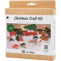 Nabbi Kit de décoration perles à repasser bio avec 5 motifs de Noël
