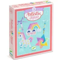 Djeco Jeu créatif Artistic Aqua Perles à repasser Arc-en-ciel