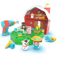 Learning Resources Jouets éducatifs Design & Drill Bolt Buddies Barn Ferme