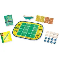 SES Creative SES Wrap&Go Jeux de voyage - Quatre en une rangée - Boîte à fromage - Packkrokodil 02235