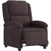 vidaXL Fauteuil relax électrique brun foncé Tissu
