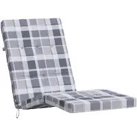 vidaXL Coussins de chaise longue lot de 2 gris motif à carreaux