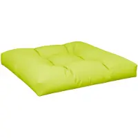 vidaXL Coussin de palette vert brillant 70x70x12 cm tissu
