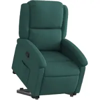 vidaXL Fauteuil relax avec releveur Vert foncé Tissu