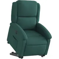 vidaXL Fauteuil relax avec releveur électrique Vert foncé Tissu
