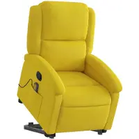 vidaXL Fauteuil de massage releveur jaune velours
