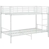 vidaXL Lit superposé sans matelas blanc métal 90x200 cm
