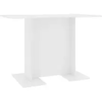 vidaXL Table de salle à manger blanche 110x60x75 cm Bois composite