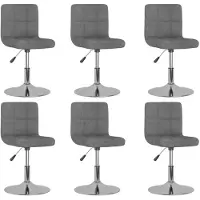 vidaXL Chaises de salle à manger 6 pcs. Pivotant Tissu gris clair