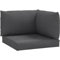 vidaXL Coussins de palette lot de 3 anthracite mélangé tissu