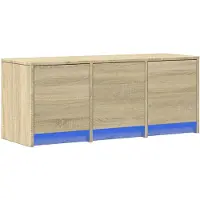 vidaXL Armoire TV LED Chêne Sonoma 97x34x40 cm Matériau dérivé du bois