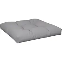 vidaXL Coussin de palette gris 70x70x12 cm tissu