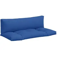 vidaXL Coussins de palette lot de 2 bleu tissu