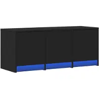vidaXL Armoire TV LED Noir 97x34x40 cm Bois composite