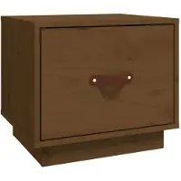 vidaXL Table de chevet Marron miel 40x34x35 cm Bois de pin solide