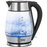 Teesa TSA1512B Bouilloire en verre 1,7L, 2200W, noir
