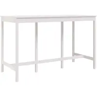 vidaXL Table de bar blanc 180x80x110 cm pin massif