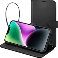 Spigen Portefeuille S Iphone 14 Noir (Apple iPhone 14), Coque pour téléphone portable, Noir