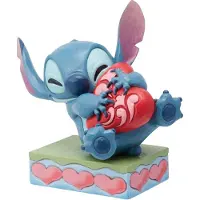 Enesco Stitch Decorative Figure Hug Heart 13x14x9 Cm Multicolore