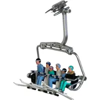 Jaegerndorfer Jaegerndorferjc54200 Assis Figurines avec tête de Ski Lot de 6